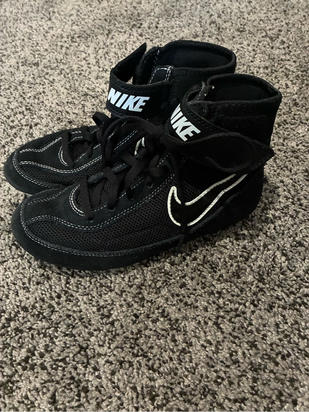 Nike Kids Black wrestling shoes